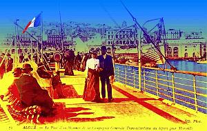 Alger - Le pont d'un steamer